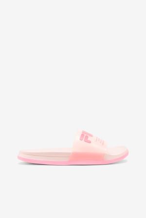 FILA Drifter Luxe Clear Slides Pink,Womens Shoes | CA.SEUHNM308